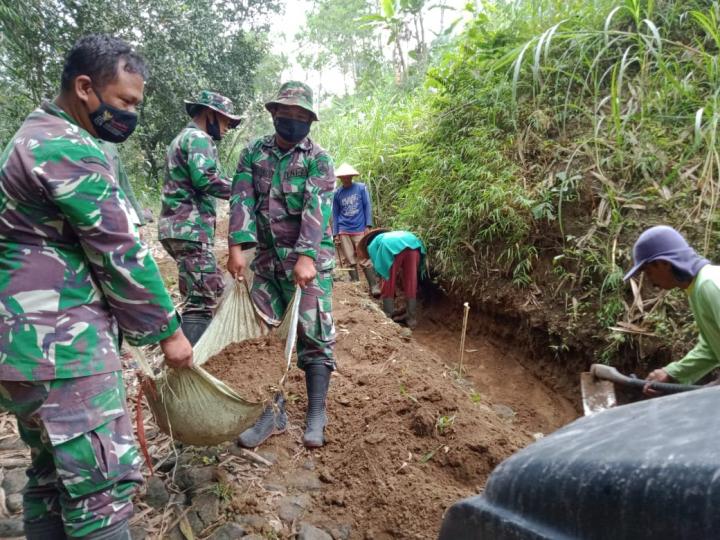 Koramil Sawangan Laksanakan Pra TMMD Ke-112